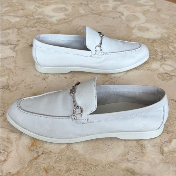 Hogl Light Blue Leather Horsebit Loafers - Picture 5 of 16